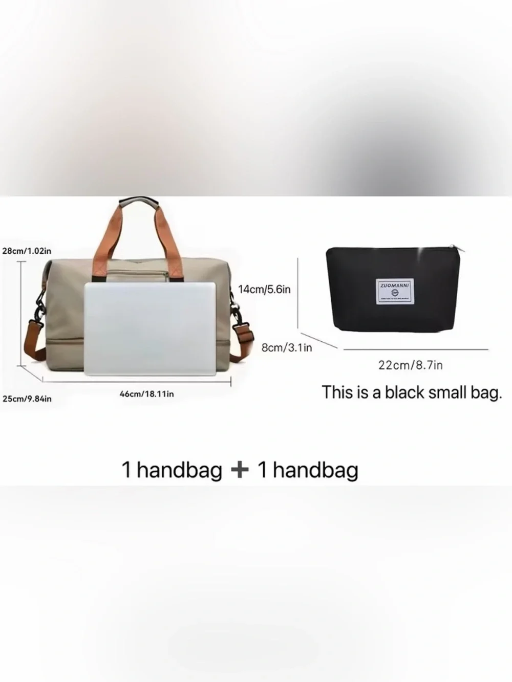 N/A navy duffel